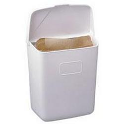 10-5/8 in. Plastic Sanitary Napkin Receptacle in White