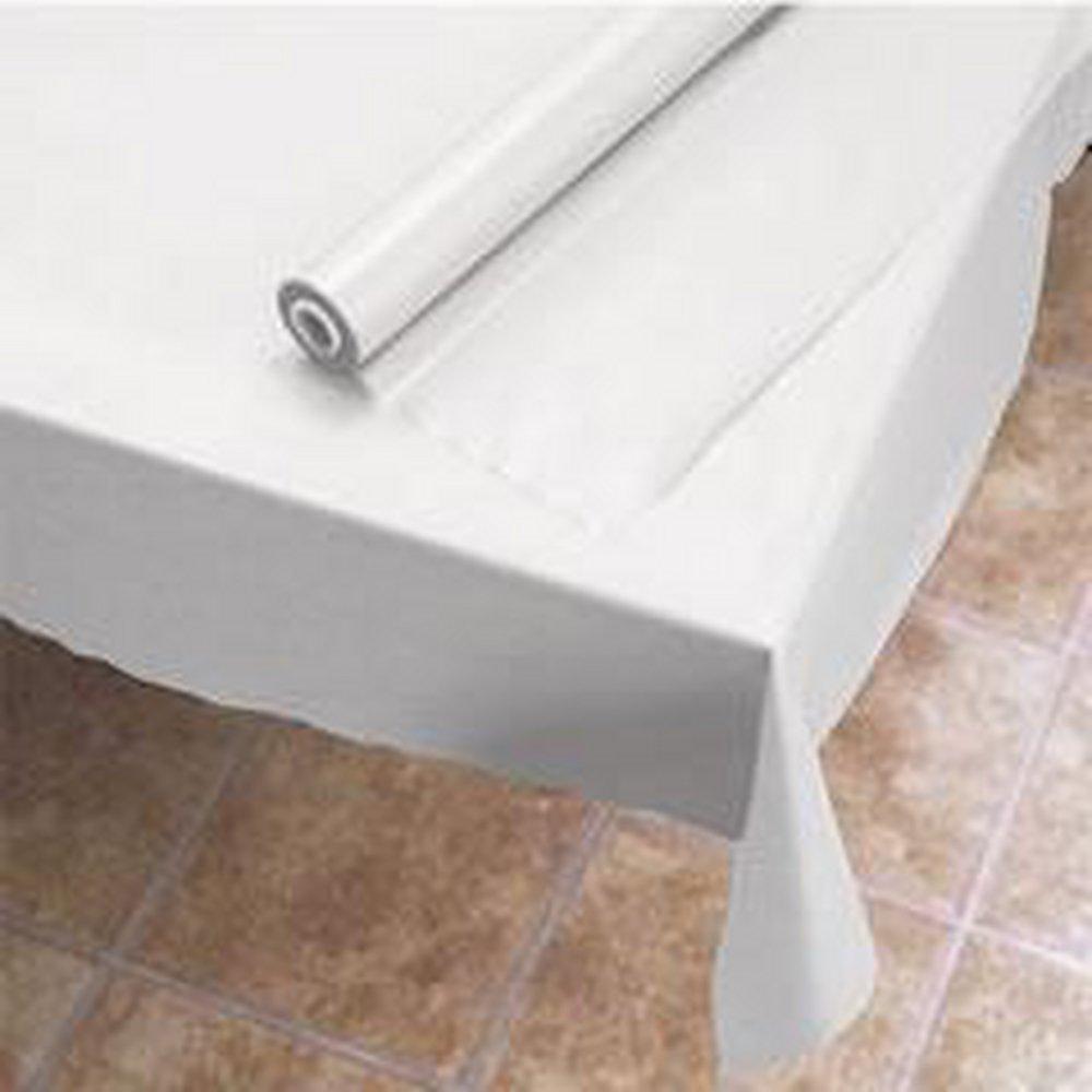 Dot Foods White 40 in. Poly Table Cover in White 