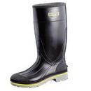 Size 9 MENS PVC Boot in Black and Yellow
