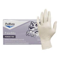 Size M 4 mil Rubber Ambidextrous and Exam Disposable Gloves in White