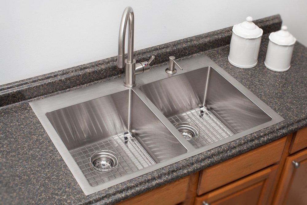 Franke Brushed Steel 33-7/16 x 22-7/16 in. 1 Hole Stainless Steel Single Bowl Dual Mount Kitchen Sink 