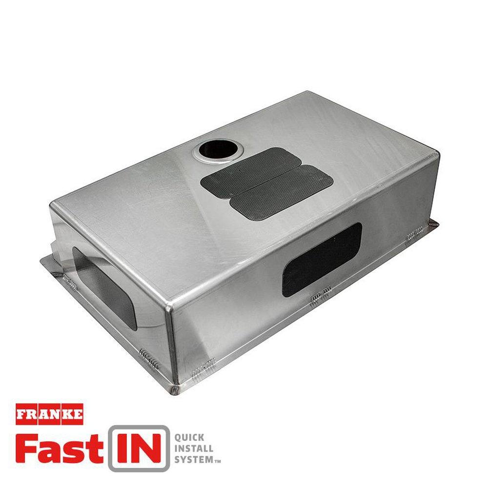 Franke Brushed Steel 33-7/16 x 22-7/16 in. 1 Hole Stainless Steel Single Bowl Dual Mount Kitchen Sink 