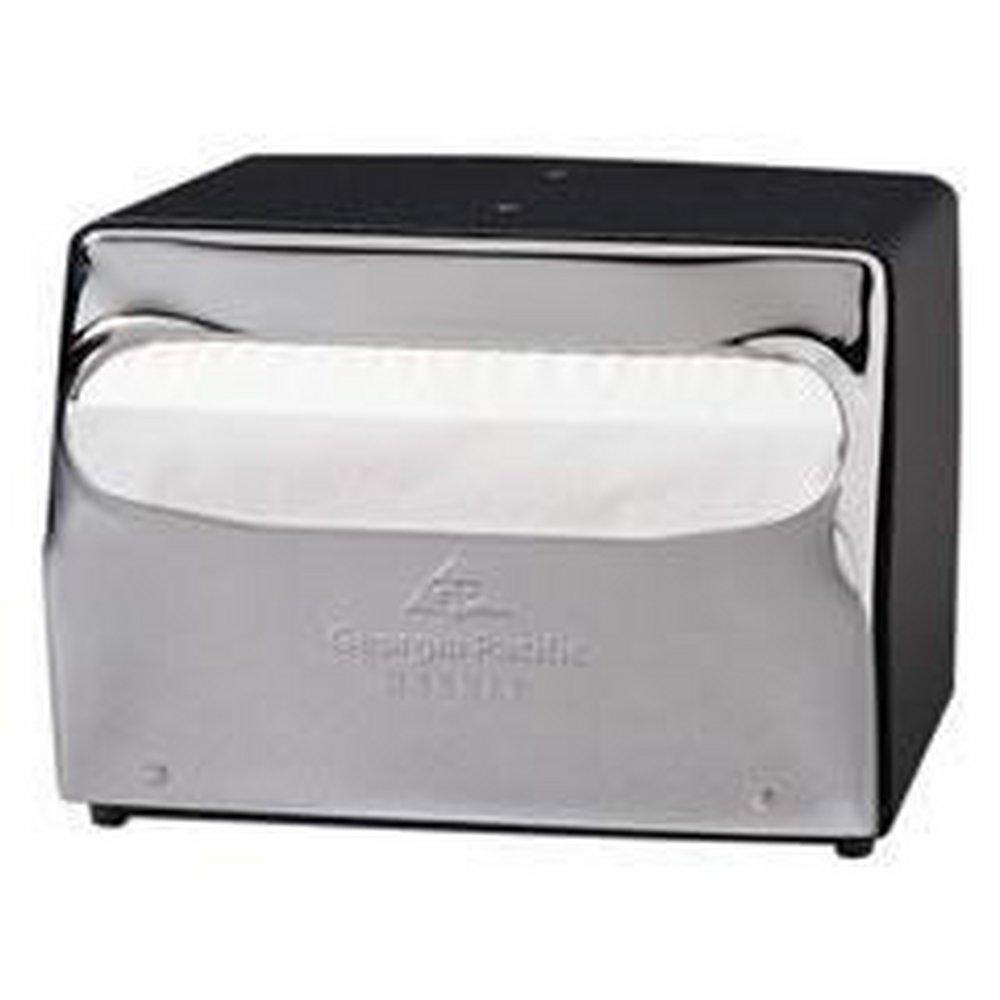 Georgia-Pacific Black 7-1/2 in. Steel Full Fold Napkin Dispenser 