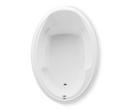 Aquatic White 60 x 42 in. Soaker Drop-In Bathtub with Universal Drain 