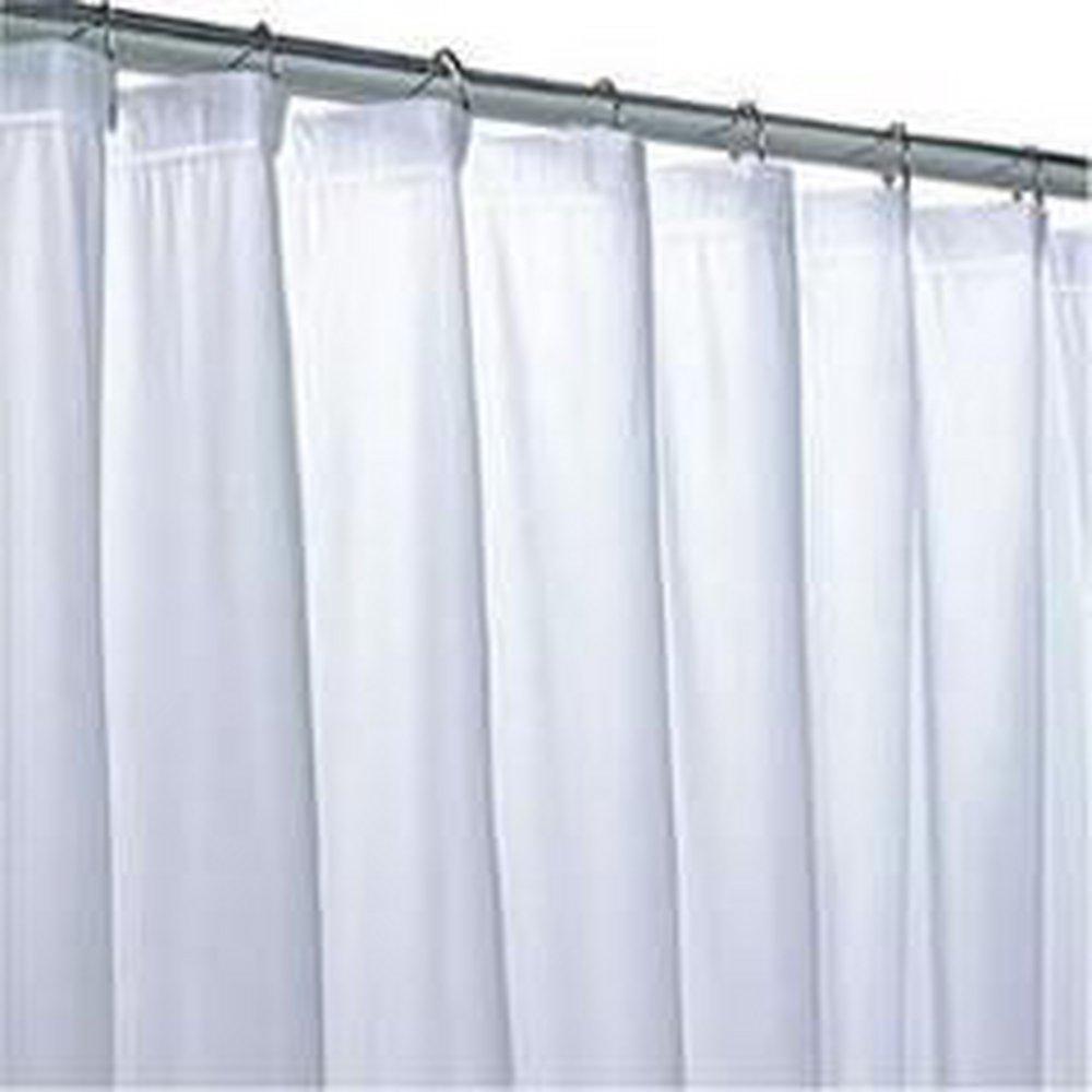 Gamco Matte White 42 x 72 in. Vinyl Shower Curtain 