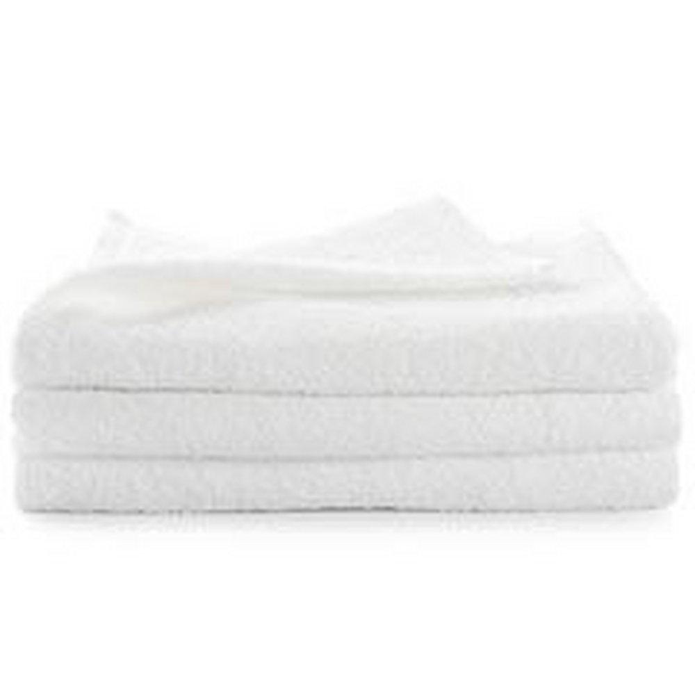 HP Textiles White 16 in. Polyester Hand Towel in White 