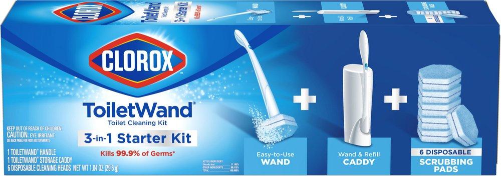Clorox White Toilet Wand Disposable Cleaning Kit 