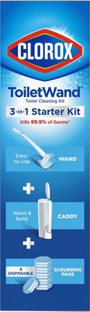 Clorox White Toilet Wand Disposable Cleaning Kit 