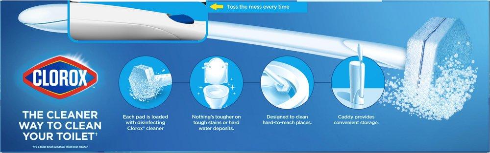 Clorox White Toilet Wand Disposable Cleaning Kit 