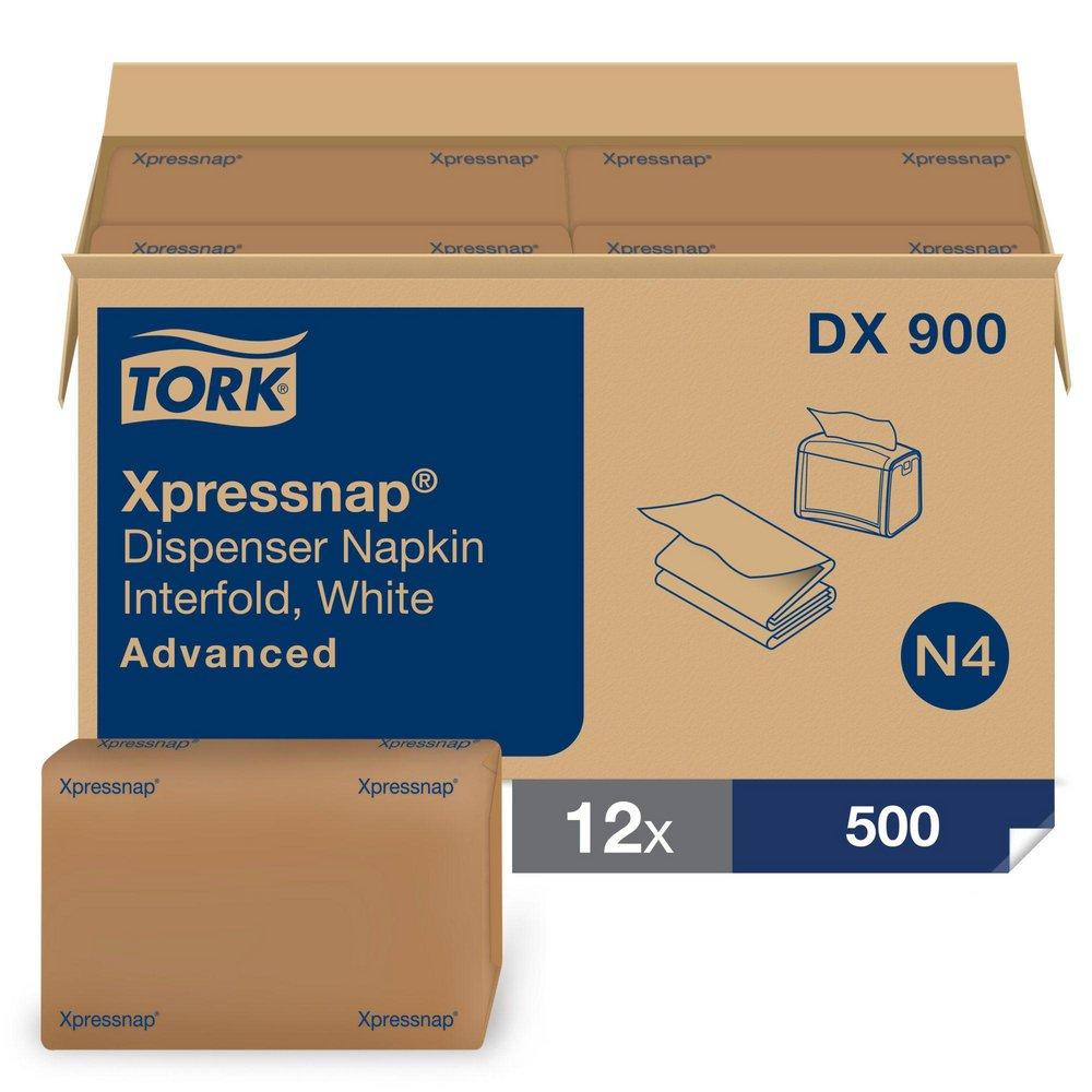 Tork White Dispenser Napkin Interfold, 1-Ply 500-Sheets, N4 System 