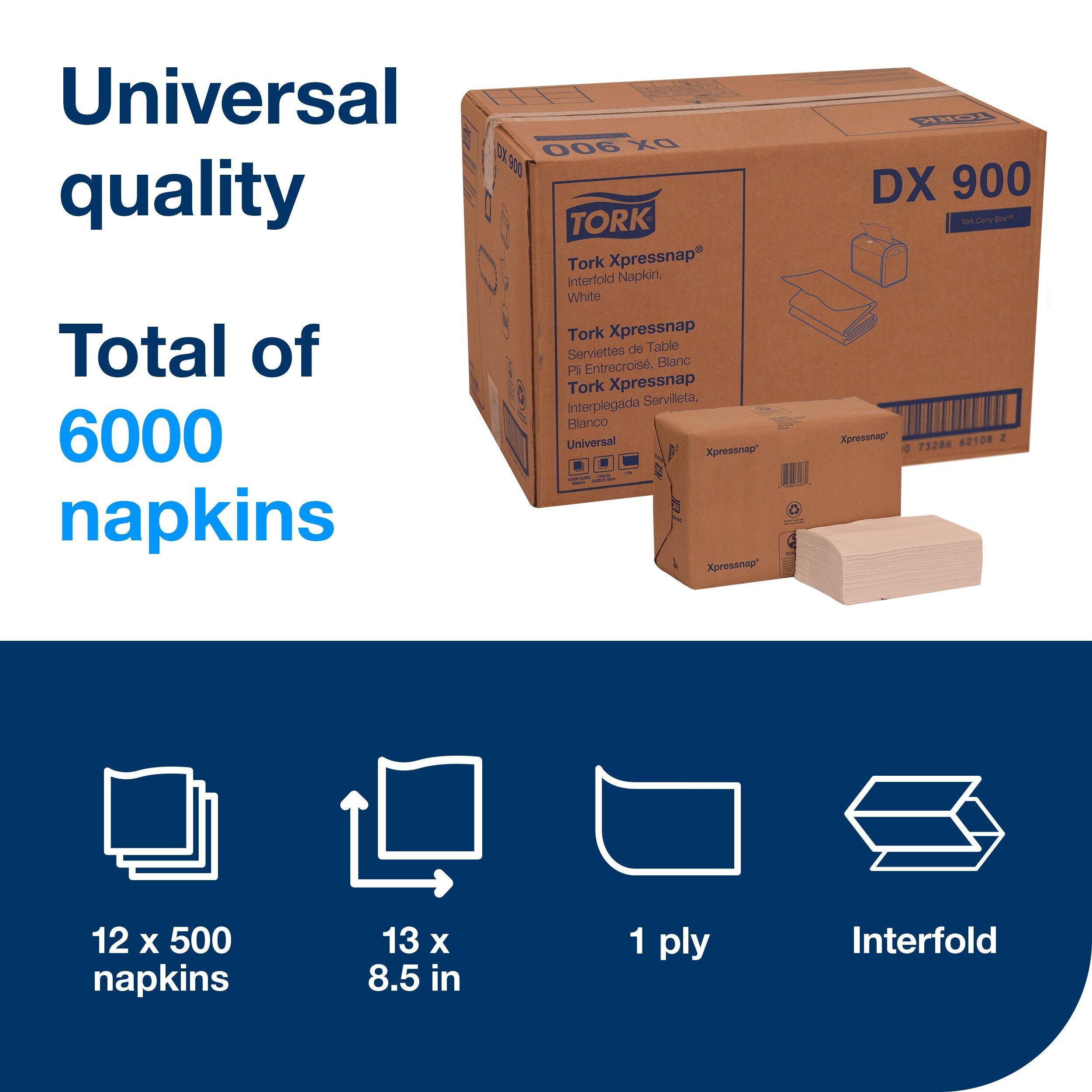 Tork White 8-1/2 x 13 in. Interfold Napkin 