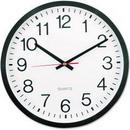Universal Paper Goods Black Classic Round Wall Clock in Black with White 