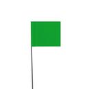 5 x 4 in. Wire Staff Vinyl Flag in Green (Pack of 1000)