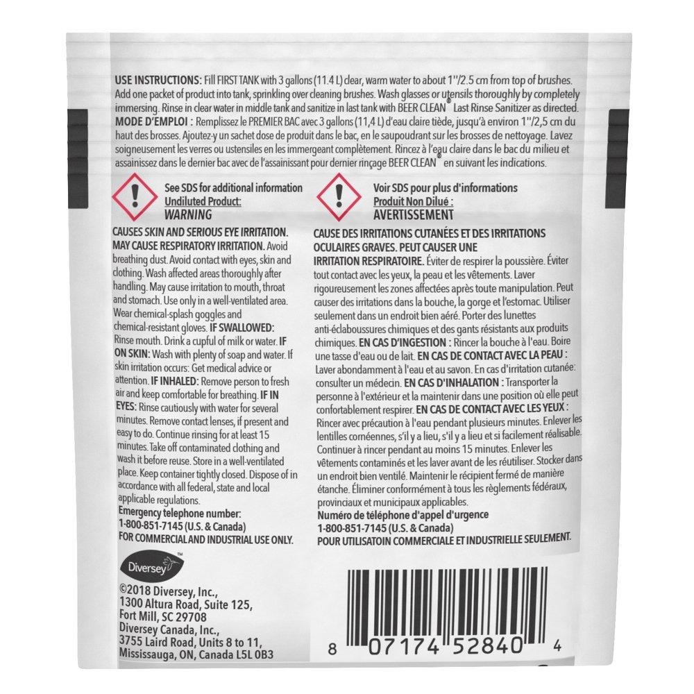 Diversey White Beer Clean Glass Cleaner in Opaque White (Case of 100) 