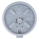 Dart Container Translucent Smoke HIPS Lift and Lock Lid with Straw Slot in Translucent Smoke 