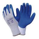 L Size Polyester, Cotton and Rubber Gloves in Grey and Blue