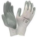 M Size Nitrile and Nylon Gloves in White and Grey