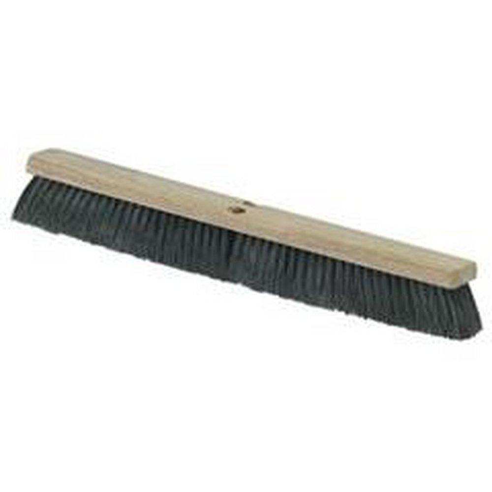 Carlisle Black Hardwood and Tampico Floor Sweep Broom in Black 