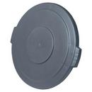 2-1/4 in. Polyethylene Round Waste Bin Lid in Grey for 44 gal Trash Container