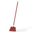 56 in. Polypropylene Flagged Bristle Angle Broom with Handle in Red