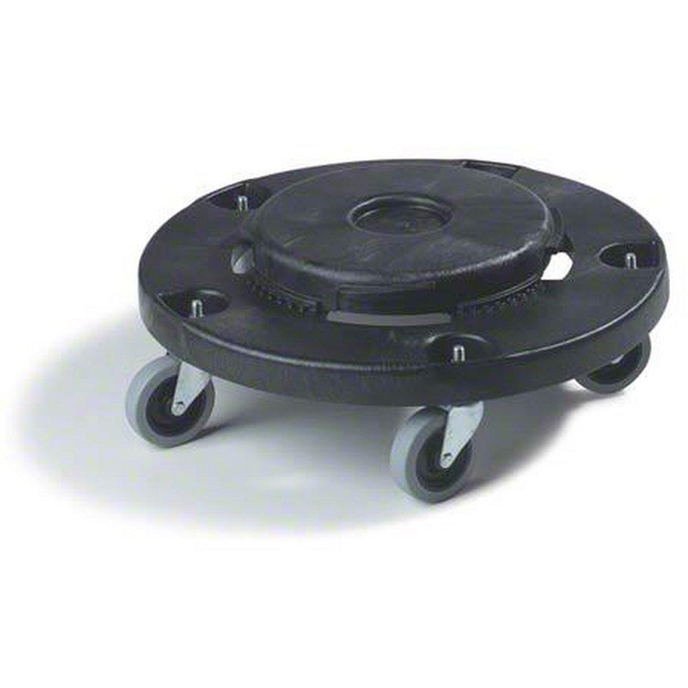 Carlisle Black 5 in. 250 lb. Polypropylene Round Container Dolly 