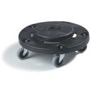Carlisle Black 5 in. 250 lb. Polypropylene Round Container Dolly 