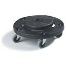 Carlisle Black 5 in. 250 lb. Polypropylene Round Container Dolly 