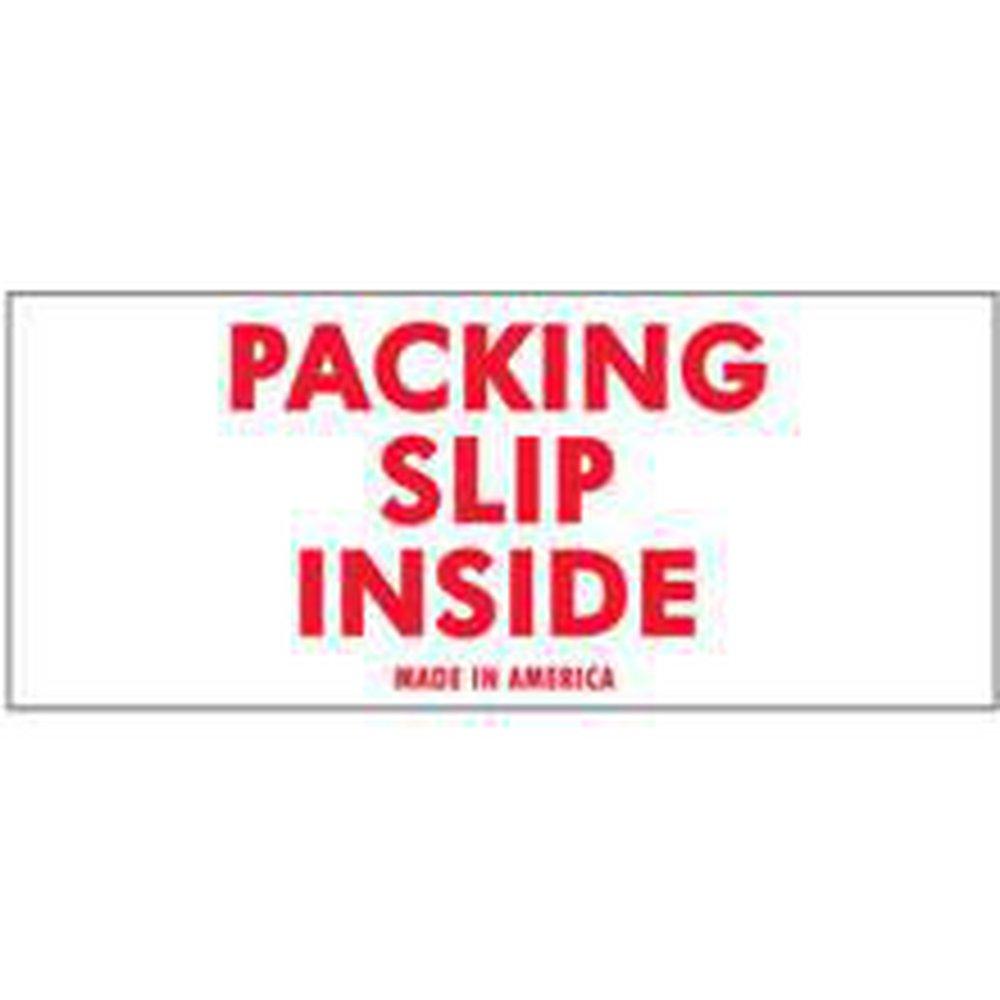 Box Partners Red 2 in. Packing Slip Inside Label in White and Red 