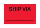Jit Packaging Red 3 in. Product Label for Ship Via 