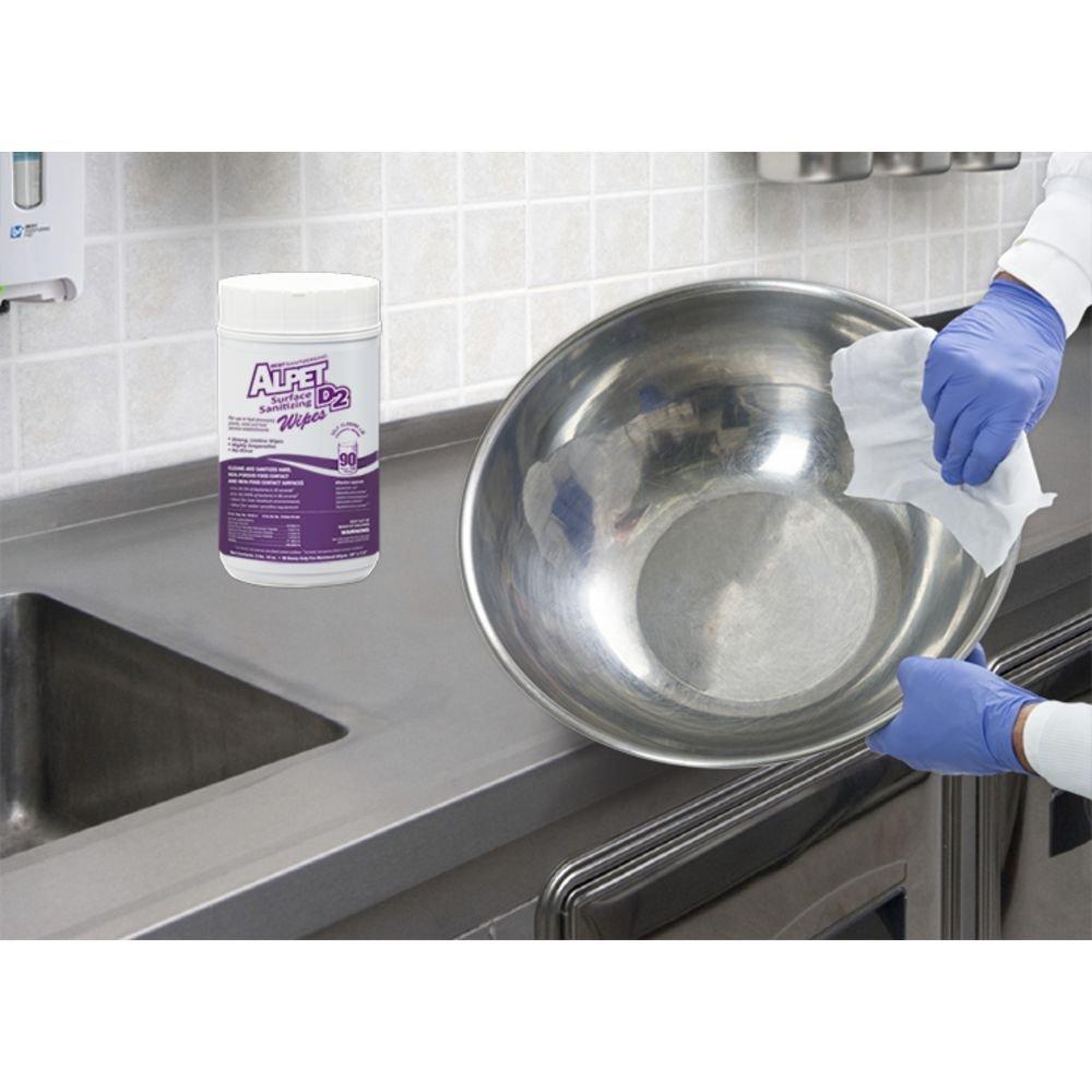 Best Sanitizers Clear 9-1/2 x 7-1/5 in. Polyester Sanitizer Wipes 