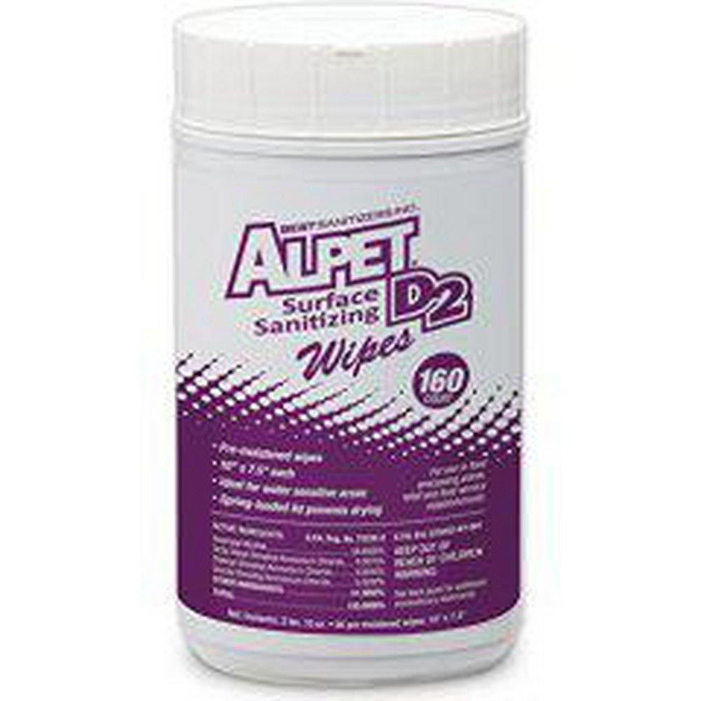 Best Sanitizers Clear 9-1/2 x 7-1/5 in. Surface Sanitizing Wipes (Canister of 160, 6 per Case) 