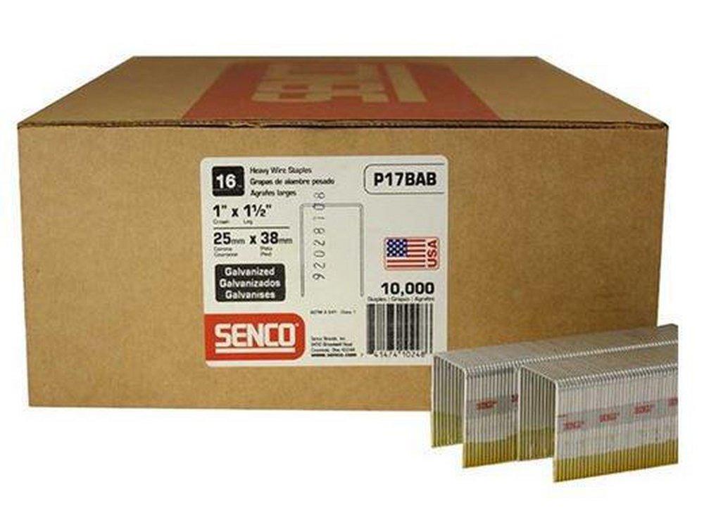 Senco Products Electrogalvanized 1-1/2 in. Staples (Case of 10000) 
