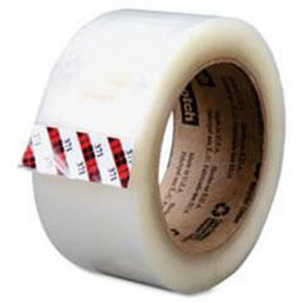 3M&trade; Clear 48mm 1.9 mil Polypropylene Carton Sealing Tape in Clear 