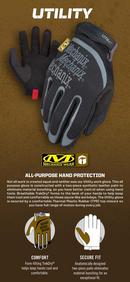 Mechanix Wear Black Synthetic Leather Gloves in Black 