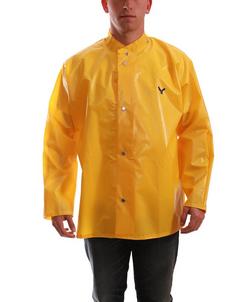 XL Size 10 mil Polyurethane and Nylon Rain Jacket in Yellow