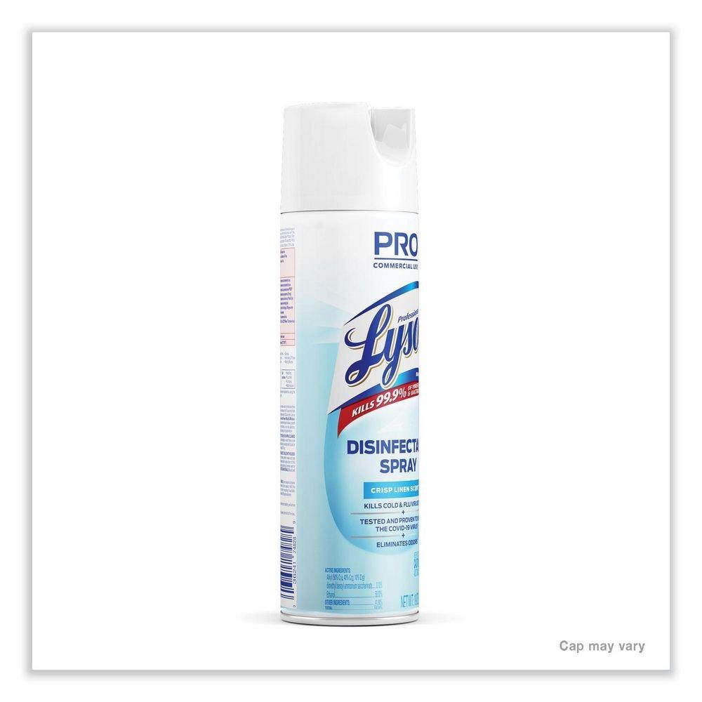 Lysol&reg; PRO Clear Disinfectant Spray with Crisp Linen Scent, Case of 12 