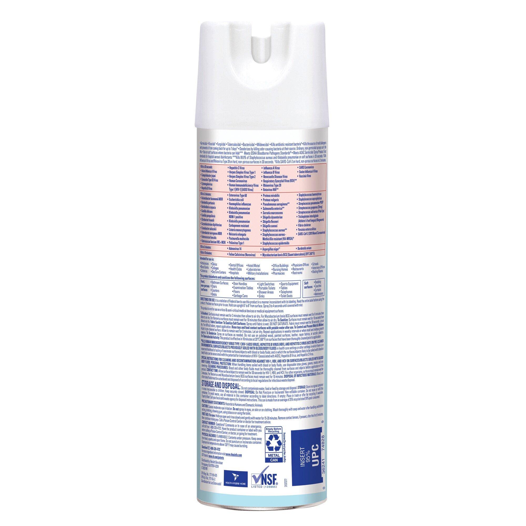 Lysol&reg; PRO Clear Disinfectant Spray with Crisp Linen Scent, Case of 12 