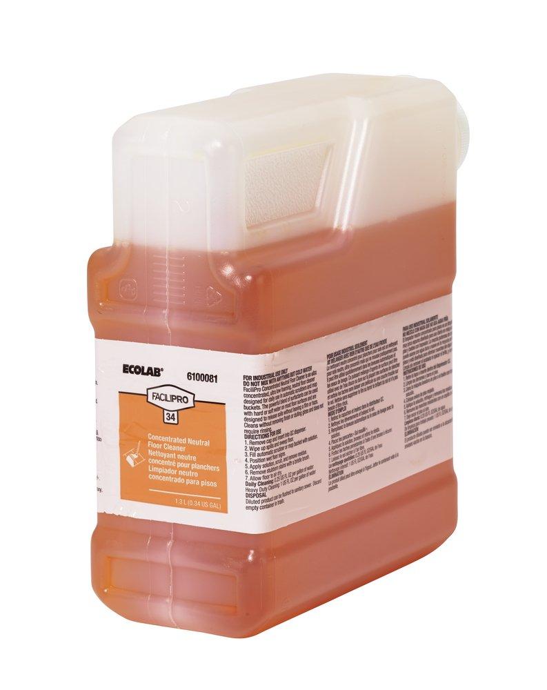 Ecolab Orange 1.3 L Concentrated Neutral Floor Cleaner 
