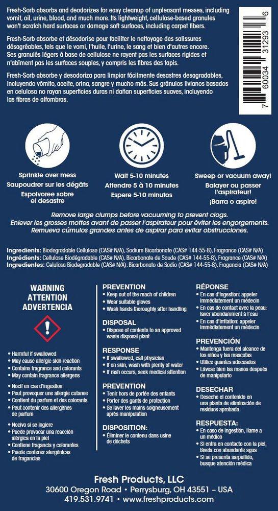 Fresh Products Natural Lemon Fragrance Odor-out Rug or Room Deodorant 