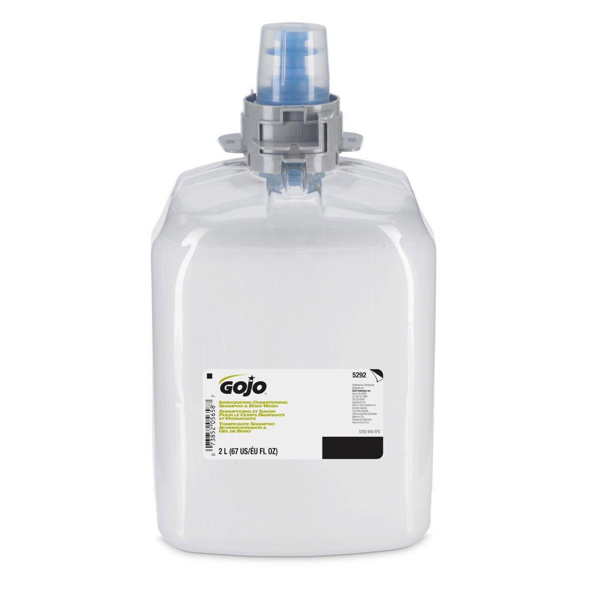 GOJO White 2000ml 3-in-1 Hair Shampoo, Conditioner and Bodywash (Case of 2) 