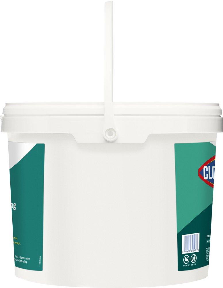 Clorox White Fresh Scent Disinfecting Wipes Bucket in White 