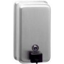 Bobrick Satin 4-3/4 x 8-1/8 x 3-1/2 in. 1.2 L Surface Mounted Soap Dispenser 