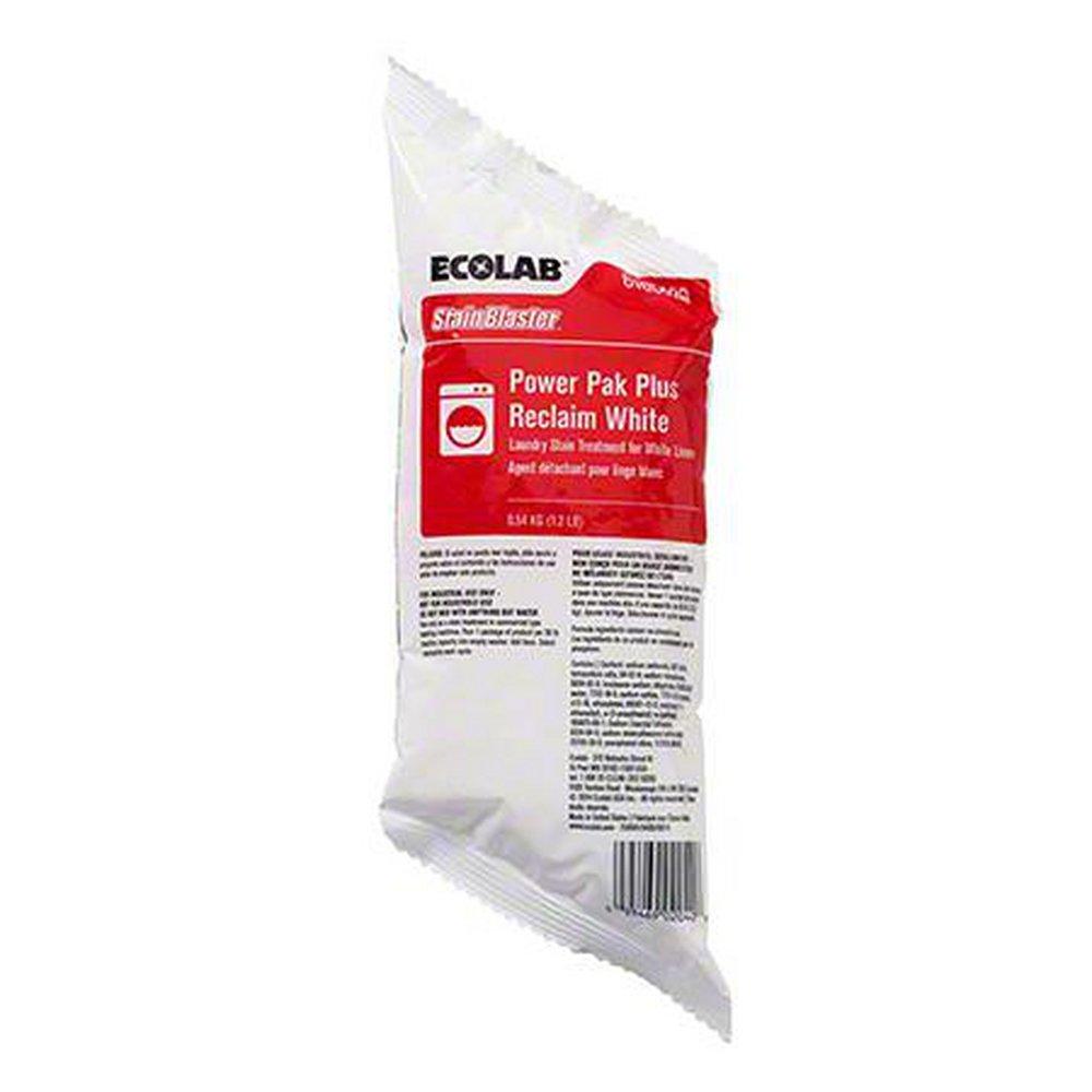 Ecolab White Power Pak Plus Reclaim Laundry Stain Remover in White (Case of 12) 