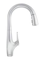 Single Handle Pull Down Touchless Kitchen Faucet with Re-Trax Technology in Polished Chrome