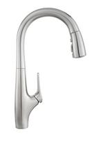 Single Handle Pull Down Touchless Kitchen Faucet with Re-Trax Technology in Stainless Steel
