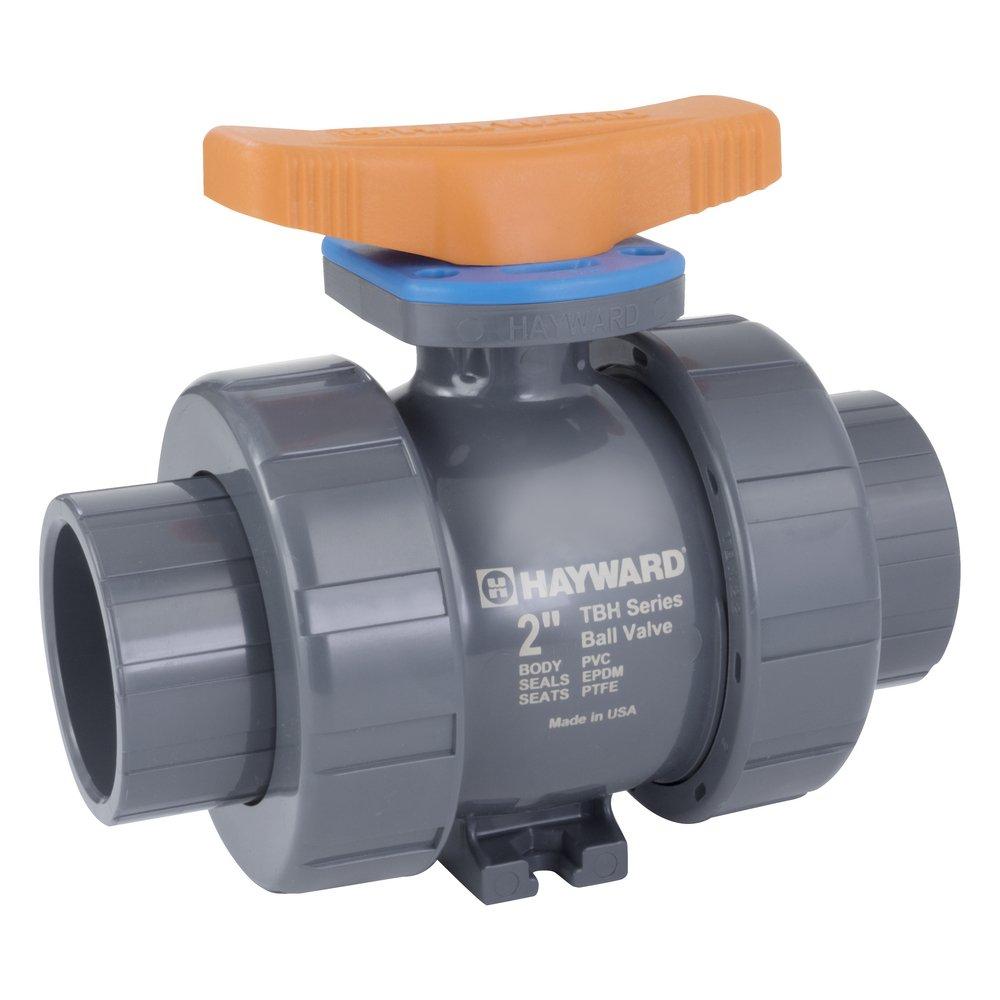 Hayward Industrial Products Grey Plastic Full Port Union Socket Weld and Union Threaded 250# Ball Valve 