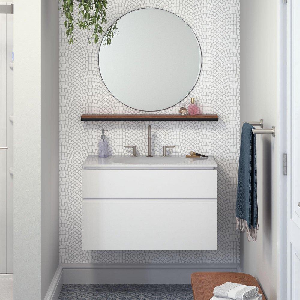 American Standard Brushed Nickel Two Handle Widespread Bathroom Sink Faucet with Metal Pop-Up Drain 