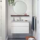 American Standard Brushed Nickel Two Handle Widespread Bathroom Sink Faucet with Metal Pop-Up Drain 