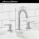 American Standard Brushed Nickel Two Handle Widespread Bathroom Sink Faucet with Metal Pop-Up Drain 