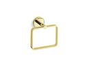 Kallista Unlacquered Brass Rectangular Closed Towel Ring 